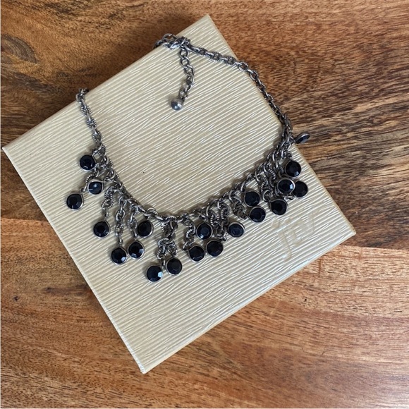 🖤 VTG 90’s Black Jet Beaded Gothic Goth Choker Necklace - Picture 3 of 5